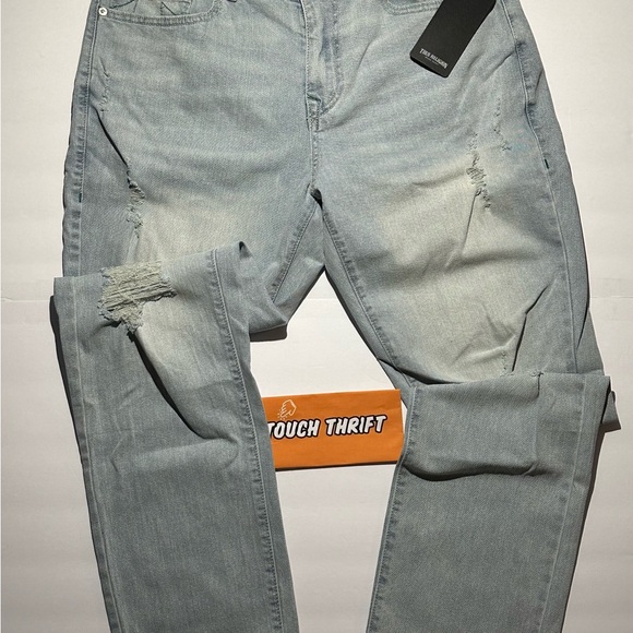 Men's True Religion Light Blue Distressed Jeans